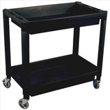 Astro Pneumatic Heavy Duty Plastic 2-Shelf Utility Cart, Black