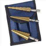 Astro Pneumatic STEP DRILL BIT SET TITANIUM COATED 3 PC 1/8