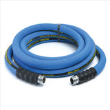 BluBird Rubber Air Hose 3/4 in. Heavy Duty 300 PSI Male NPT Polyester Woven Lightest Strongest Flexible - 10 Feet