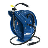 BluShield Heavy Duty Pressure Washer Hose Reel with Aramid Braided Hose, 6' Lead-in Hose - 100 Feet