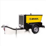 EMAX Trailer mounted Kubota Diesel Driven 90 CFM Rotary Screw