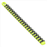 18” Socket Organizer with 22 Twist Lock Clips - HI-VIZ - 1/4”