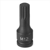 SOC M12 3/8D IMP TRPLE SQ MALE BLK