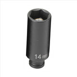 SOC 14MM 1/4D IMP MAG 6PT DP BLK