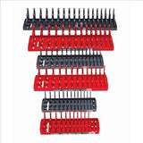 6 Piece 3 Row Socket Tray Set - Red/Grey