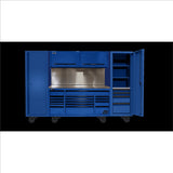 120? RS PRO CTS Roller Cabinet & Side Lockers Combo with Toolboard Backsplash - Blue