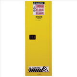 22 Gallon Yellow Slimline Flammable Safety Cabinet