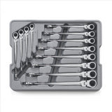 GearWrench 12PC X-BEAM FLEX COMB RATCHETING WRENCH SET METRIC