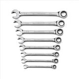 GearWrench 8Pc. SAE Ratcheting Open End Set (Dual Ratcheting)