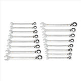 Gearwrench 16 Pc. 90-Tooth 12 Point Metric Reversible Ratcheting Wrench Set