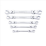 GearWrench 5 Pc. Ratcheting Flex Flare Nut Wrench Set- SAE