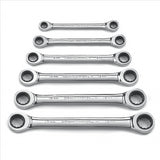 WRENCH RATCHETING DBLE BOX END SET MET 6 PC GEARWR