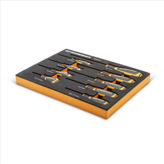 9 Piece Phillips Dual Material Screwdriver Set in Foam Storage Tray