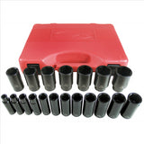 19 Piece Fractional Impact Socket Set �” Drive - Deep