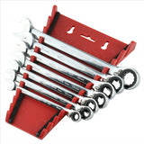 7pc Rev. Ratcheting Metric Wrench Set 8-18mm