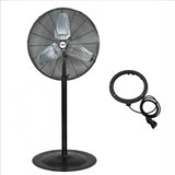 K Tool International 24 in WATERPROOF NON OSCILLATING FAN w/MISTING ATTACHMENT