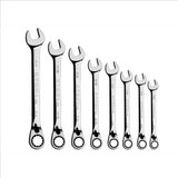 8pc SAE 120 Tooth Reversible Combination wrench Set 5/16