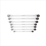 7 Pc. Metric Double Box Univ Spline 90 Tooth Rev Ratchet Set (KTIXDDBM4 and KTIXDDBM10)