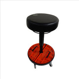 Tool Trolley -High with viynl round seat  and (2) part removable tray