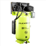 Flexzilla® Air Compressor with Silencer™, Stationary, Splash Lubricated, 5 HP, 80 Gallon, 230 Volt, 1-Phase, 2-Stage, Vertical