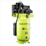 Flexzilla® Pro Piston Air Compressor with Silencer™, 1-Phase, Stationary, 5 HP, 80 Gallon, 2-Stage, Vertical, ZillaGreen™