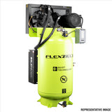 Flexzilla® Air Compressor with Silencer™, Stationary, Splash Lubricated, 10 HP, 80 Gallon, 230 Volt, 1-Phase, 2-Stage, Vertical, ZillaGreen™