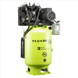 Flexzilla® Pro Piston Air Compressor with Silencer™, 3-Phase, Stationary, 10 HP, 120 Gallon, 208 Volt, 2-Stage, Vertical, ZillaGreen™