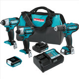 Makita 12V CXT 1.5 Ah Cordless 4-Piece Combo Kit