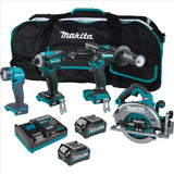 40V max XGT® Brushless Cordless 4 Pc. Combo Kit, GPH01, GDT01, GSH01, ML001G, bag (2.5Ah/4.0Ah)