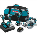 Makita 18V LXT Lithium-Ion 4-Pc. Combo Kit (5.0Ah)