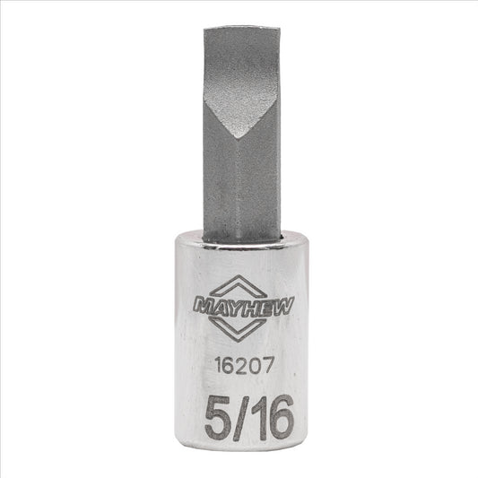 Mayhew 5/16-Inch Slotted Short Insert Socket Bit, 1/4-Inch Drive