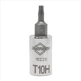 Mayhew T10H Tamper Torx® Short Insert Socket Bit, 1/4-Inch Drive