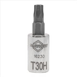 Mayhew T30H Tamper Torx® Short Insert Socket Bit, 1/4-Inch Drive