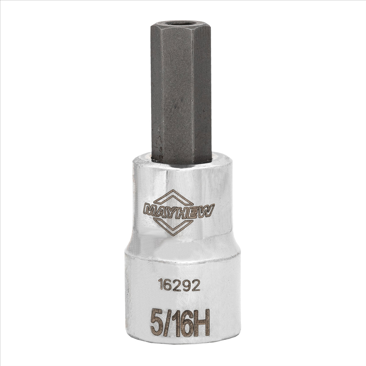 Mayhew 5/16-Inch Tamper SAE Hex Short Insert Socket Bit, 3/8-Inch Drive