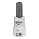 Mayhew 5/16-Inch Tamper SAE Hex Short Insert Socket Bit, 3/8-Inch Drive