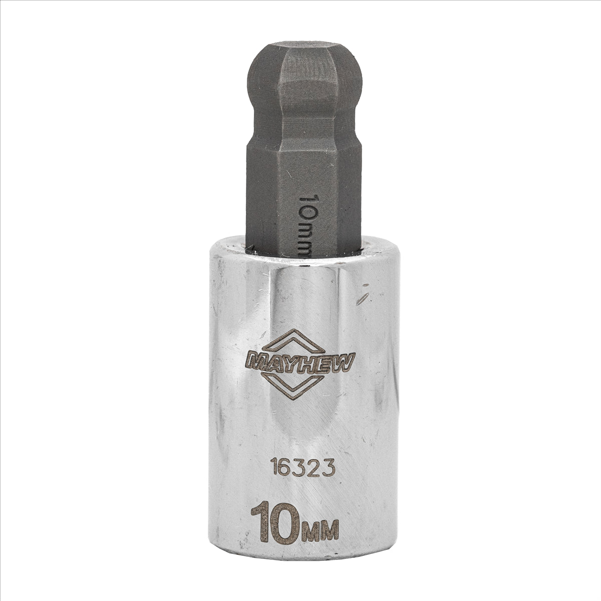 Mayhew 10 MM Metric Ball Hex Short Insert Socket Bit, 3/8-Inch Drive