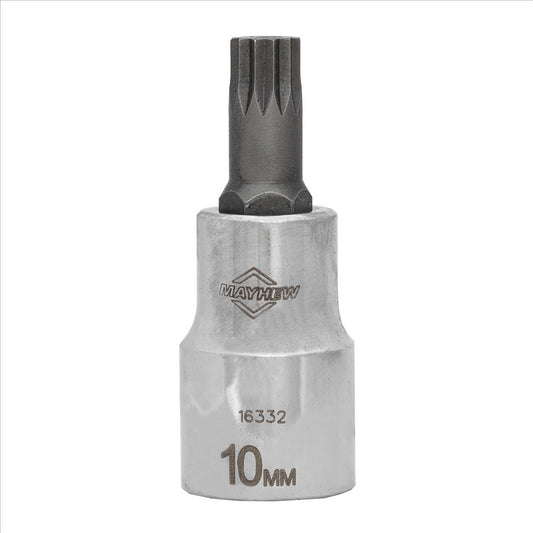 Mayhew 10 MM Triple Square Short Insert Socket Bit, 1/2-Inch Drive