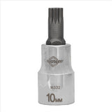 Mayhew 10 MM Triple Square Short Insert Socket Bit, 1/2-Inch Drive