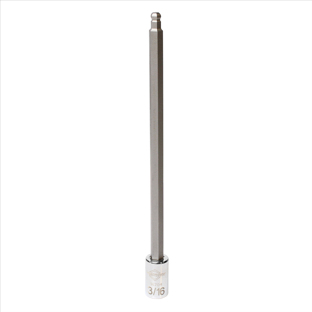 Mayhew 3/16-Inch SAE Ball Hex Long Insert Socket Bit, 1/4-Inch Drive