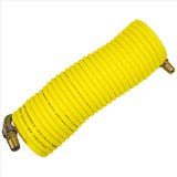 Milton Industries 1/4 in. x 12 ft. Nylon Re-Koil Air Hose, Yellow