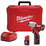 Milwaukee Tool M12 1/4” Hex Impact Driver Kit