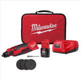 Milwaukee Tool M12 Brushless Rotary Tool Kit