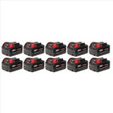 Milwaukee Tool 10-PK OF M18 REDLITH XC5.0 EXTENDED CAPACITY BATT