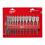 13PC Flat Boring Bit Set