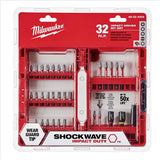 Milwaukee Tool 32pc Shockwave Driver Bit Set