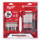 Milwaukee Tool 22-PC AUTO SHOCKWAVE IMP DRIVER BIT SET