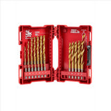 Milwaukee Tool SHOCKWAVE RED HELIX METRIC TITANIUM DRILL BITS 19-PC SET