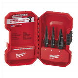 Milwaukee Tool Step Drill Bit Set (#1, #2, #4), DUAL-FLUTE STEP BITS (3-Piece)