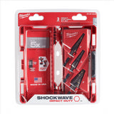 Milwaukee Tool 3-PC SHOCKWAVE IMP DUTY #1, #2, #4 STEP BIT KIT