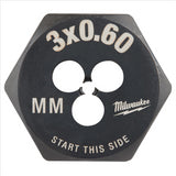 M3-0.60 mm 1-Inch Hex Threading Die